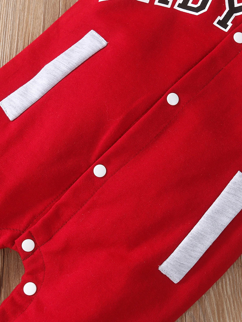 Baby Boy Long-Sleeve Romper — Letter Print Cotton Jumpsuit