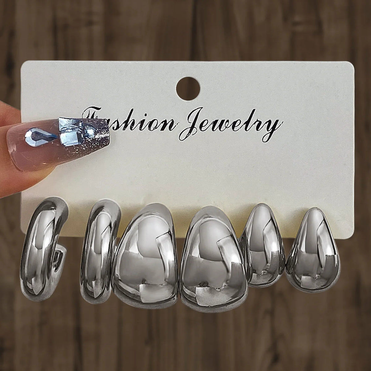 Chunky Hoop Earrings Set