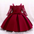 Baby Girls' Lace Flower Princess Dress – Baptism, Birthday & Wedding Party Gown