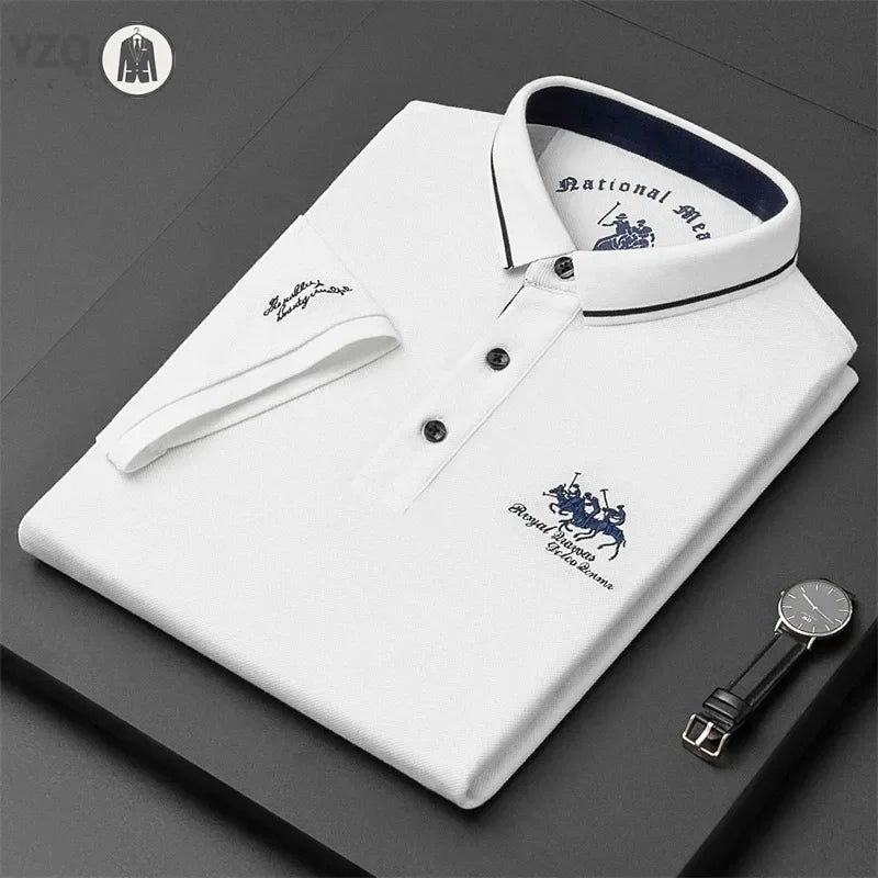 Men's Embroidered Polo Shirt — Anti-Wrinkle Short Sleeve Summer Top | M–4XL