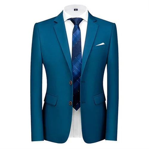 New Male Solid Colour Formal Suit Jacket 21 Colours Available Men Wedding Prom Party Tuxedo Blazer Slim Fit Coats