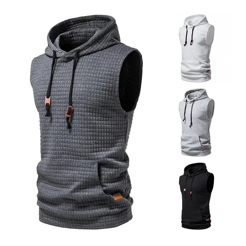 Men's Sleeveless Hooded Tank Top