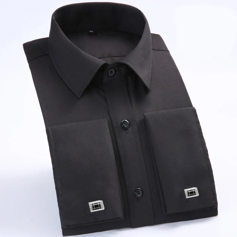 Men's French Cuff Formal Shirt — Wedding & Business Wear