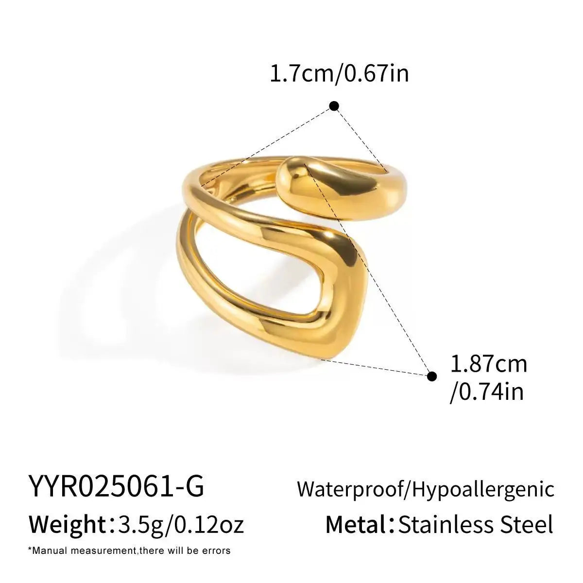Shell & Geometric Ring Set