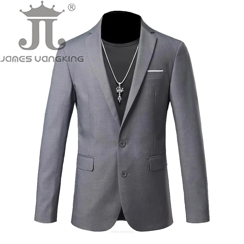 Boutique Fashion Solid Color High-end Brand Casual Business Men's Blazer Groom Wedding Gown Blazers for Men Suit Tops Jacke Coat