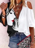 Women's Elegant Casual Loose Blouse — Short Sleeve Relaxed Fit Top for Work & Holiday | Beige | S–XXL