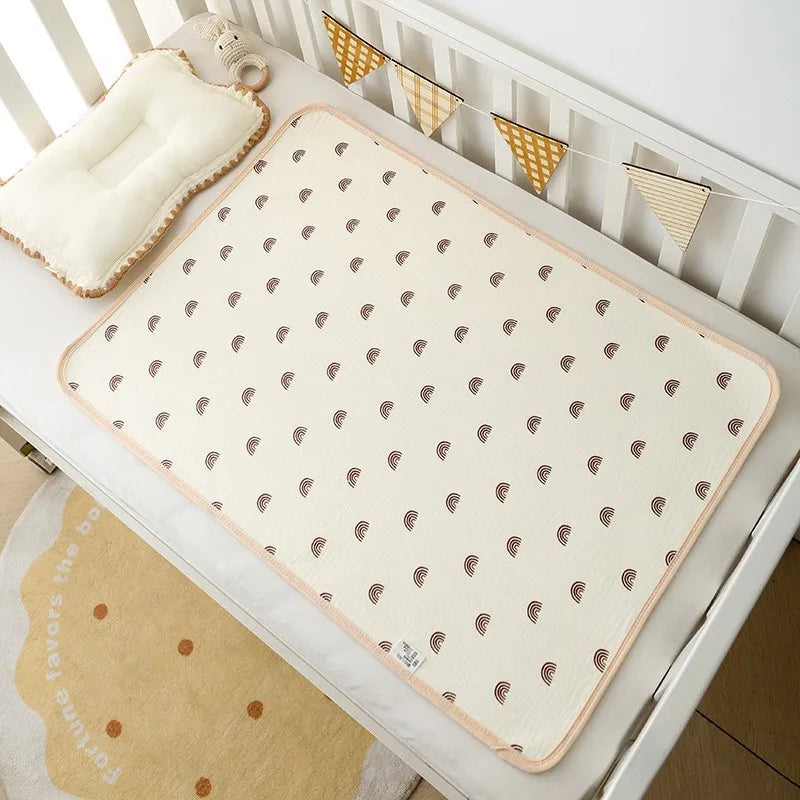 Waterproof Baby Changing Mat – Washable Cartoon Bed Protector (50×70cm)