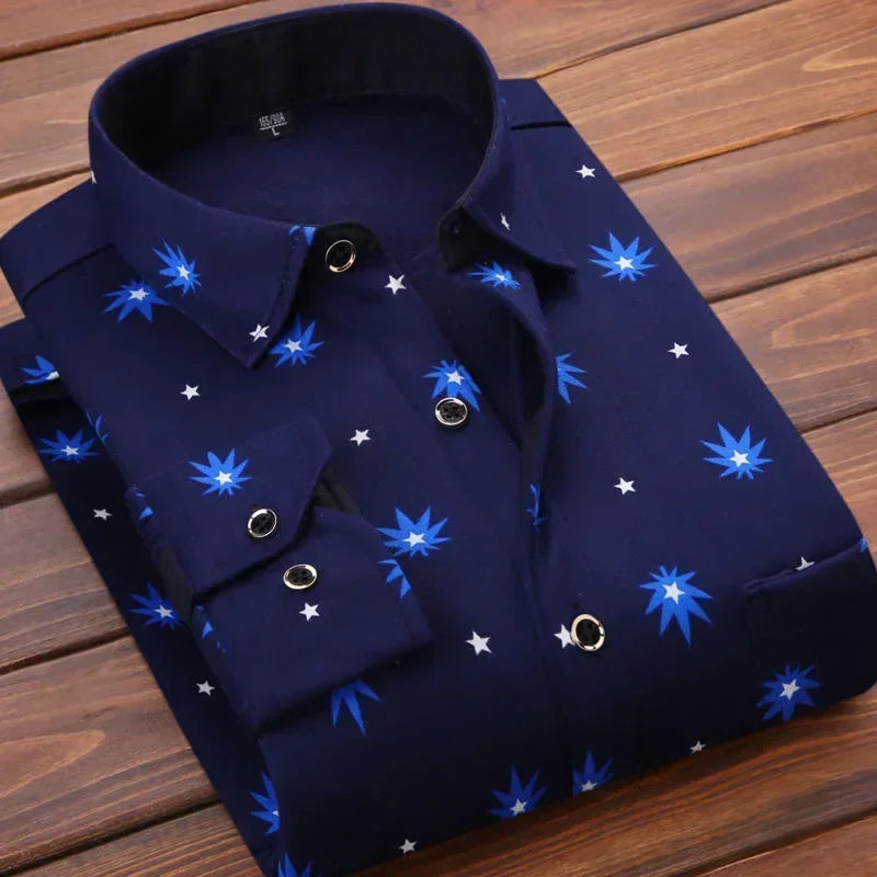 Men's Plaid Long-Sleeve Shirt