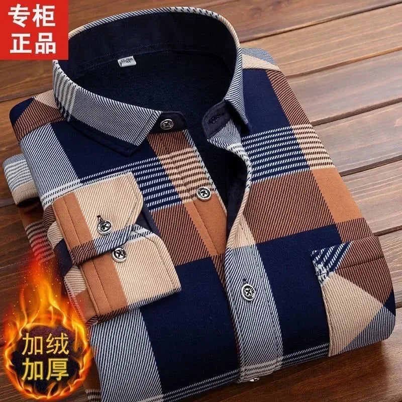 Men's Plaid Long-Sleeve Shirt
