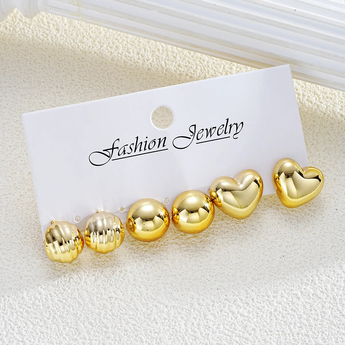 Chunky Hoop Earrings Set
