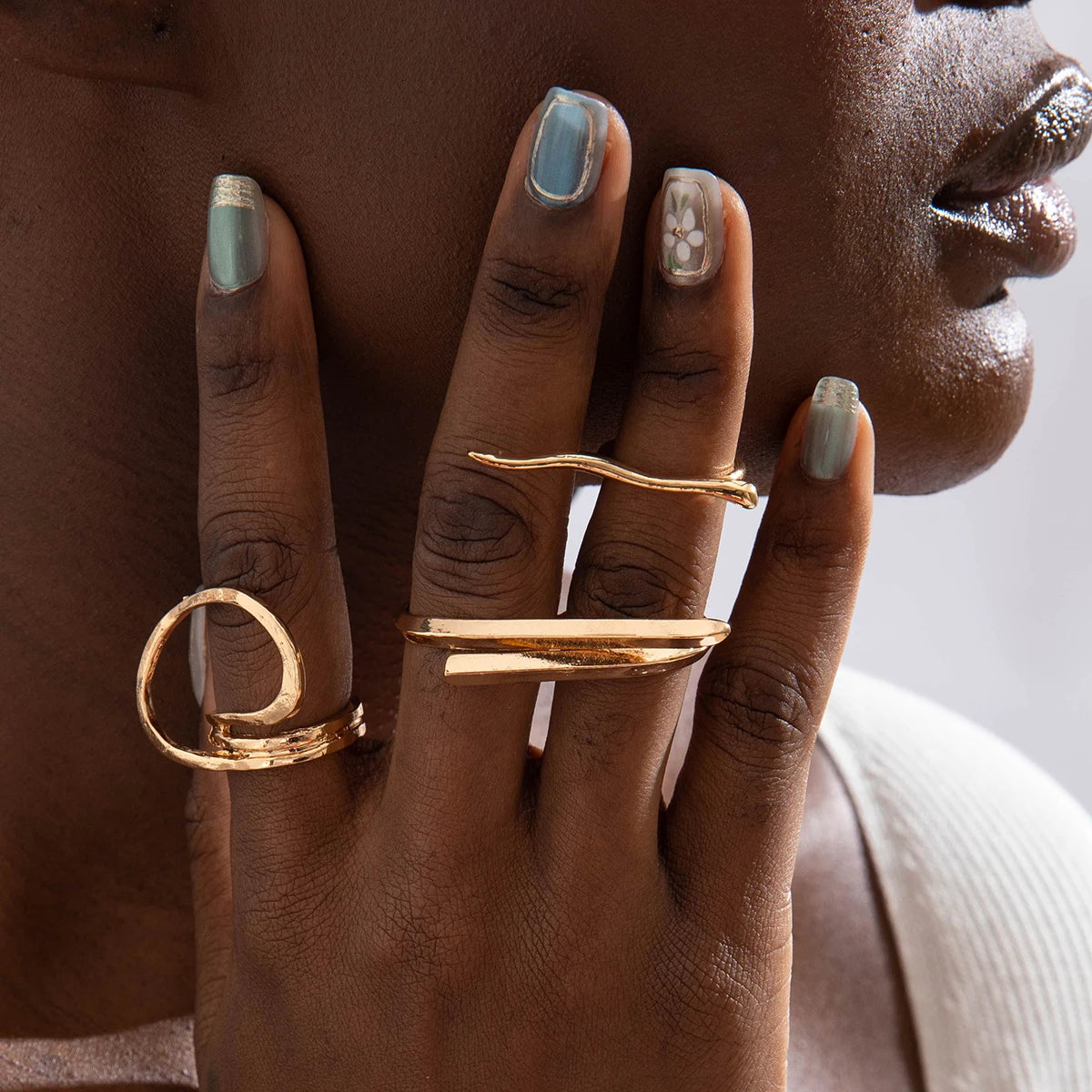 Geometric Stacking Ring Set