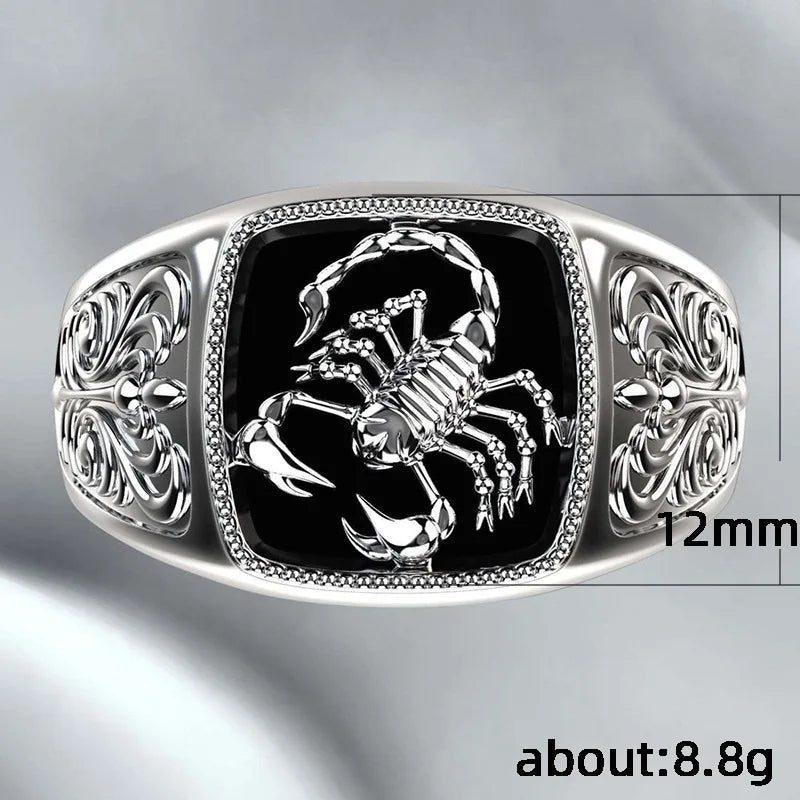 Silver-Tone Scorpion Ring