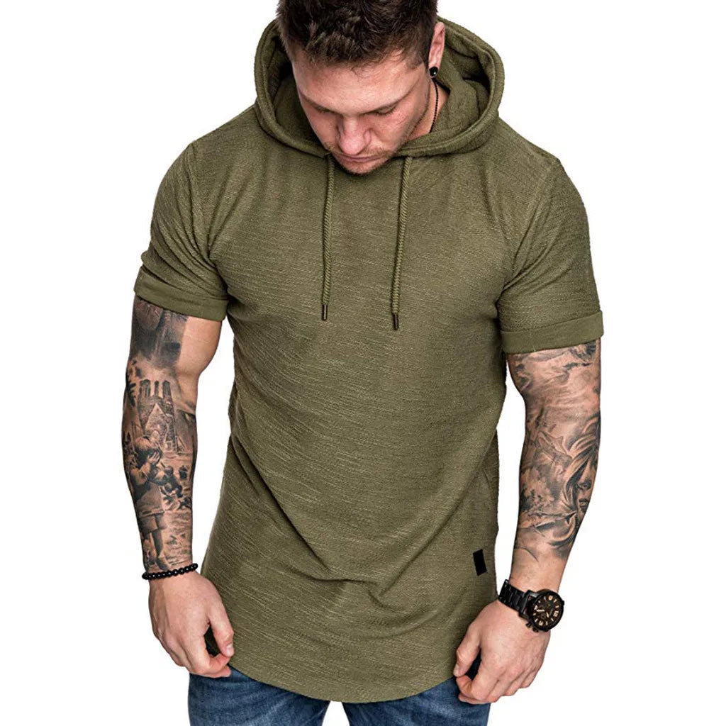 Men's Sleeveless Hooded Tank Top