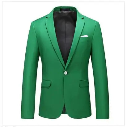 New Male Solid Colour Formal Suit Jacket 21 Colours Available Men Wedding Prom Party Tuxedo Blazer Slim Fit Coats