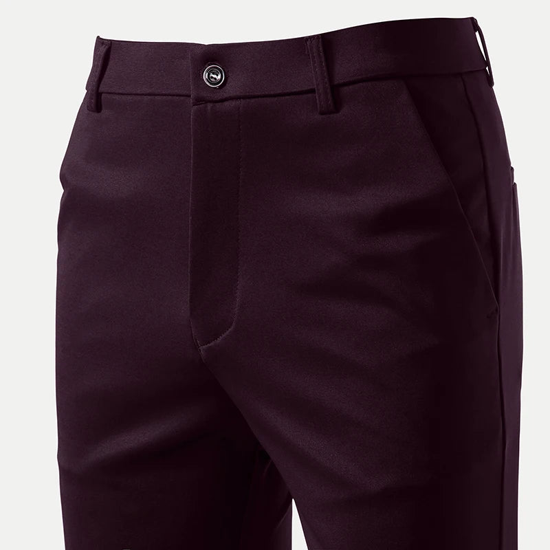 Summer Spring Male Casual Pants Business Suit Pants Khaki Classic Men's Dress Pants Flexible Office Clothes
