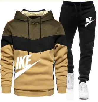 Men's Hoodie & Jogger Set — Casual Two-Piece Tracksuit