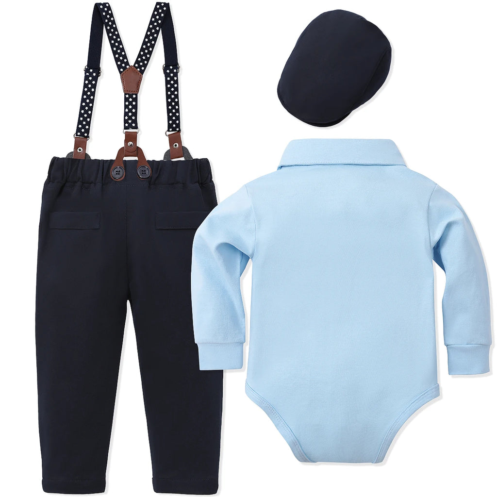 Baby Boy Christening & Baptism White Formal Suit Set – Wedding & Birthday Outfit