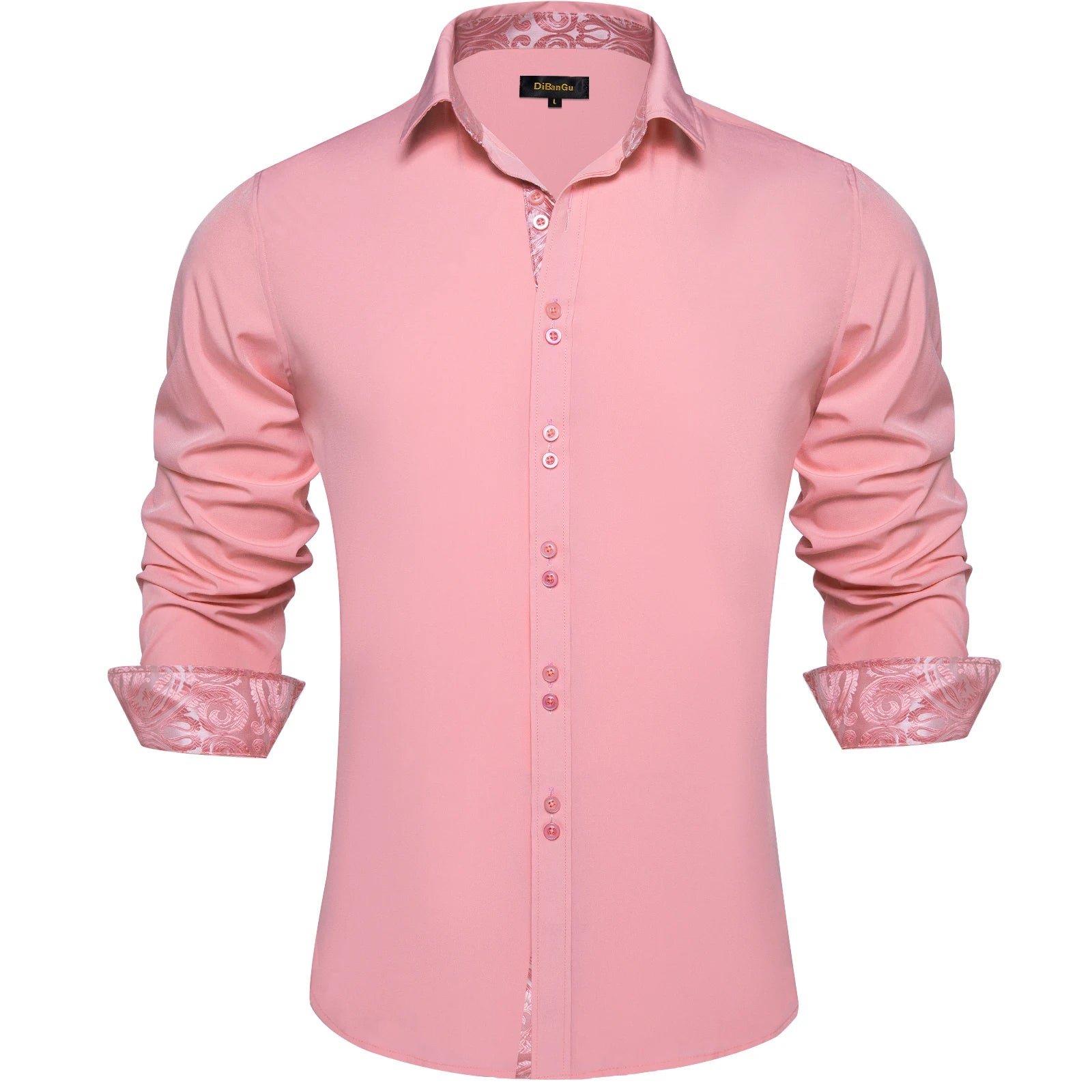 Men's Polyester Cotton Solid Black Shirts Long Sleeve Blue Paisley Patchwork Social Casual Dress Shirt Elegant Men Clothing