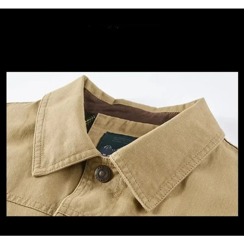 Men's Military Tactical Windbreaker Jacket — Cargo Style