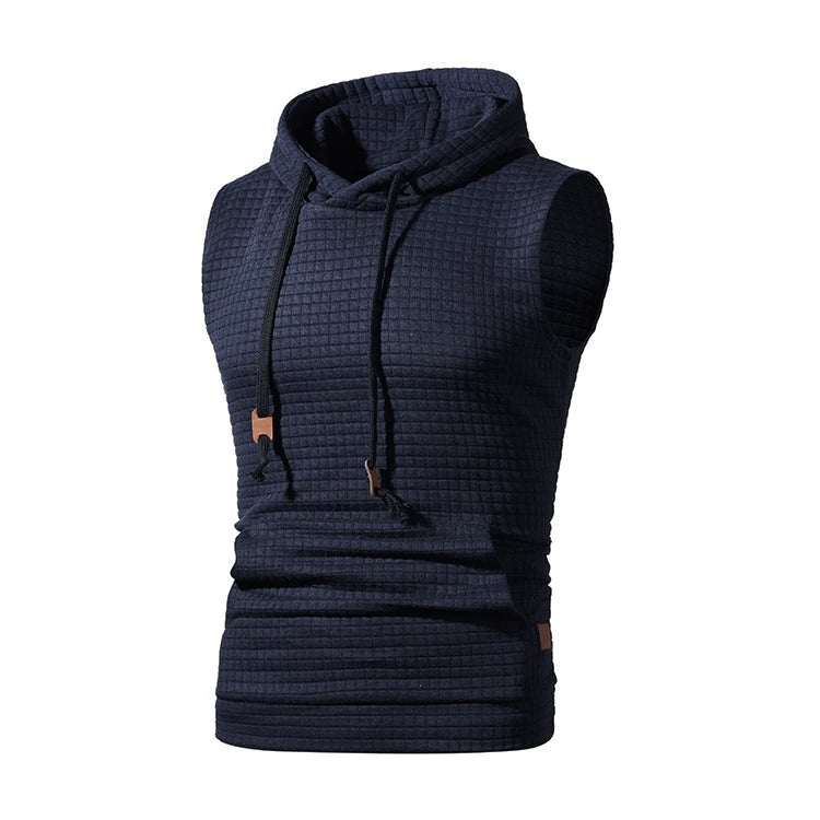Men's Sleeveless Hooded Tank Top