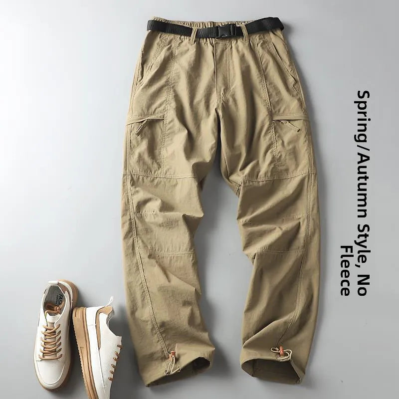 Men's Fleece-Lined Windproof Outdoor Pants – Straight Leg