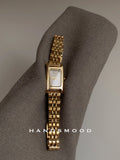Women's Retro Luxury Gold Quartz Watch – Vintage Leather Strap