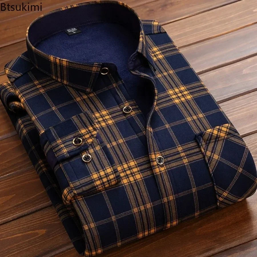 Men's Plaid Long-Sleeve Shirt