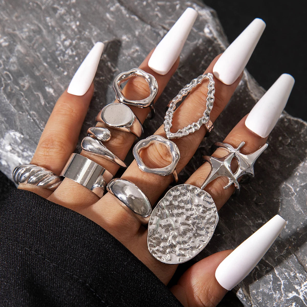 Geometric Stacking Ring Set