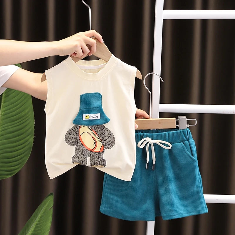 Kids Vest & Shorts Set — Casual Summer 2-Piece Outfit