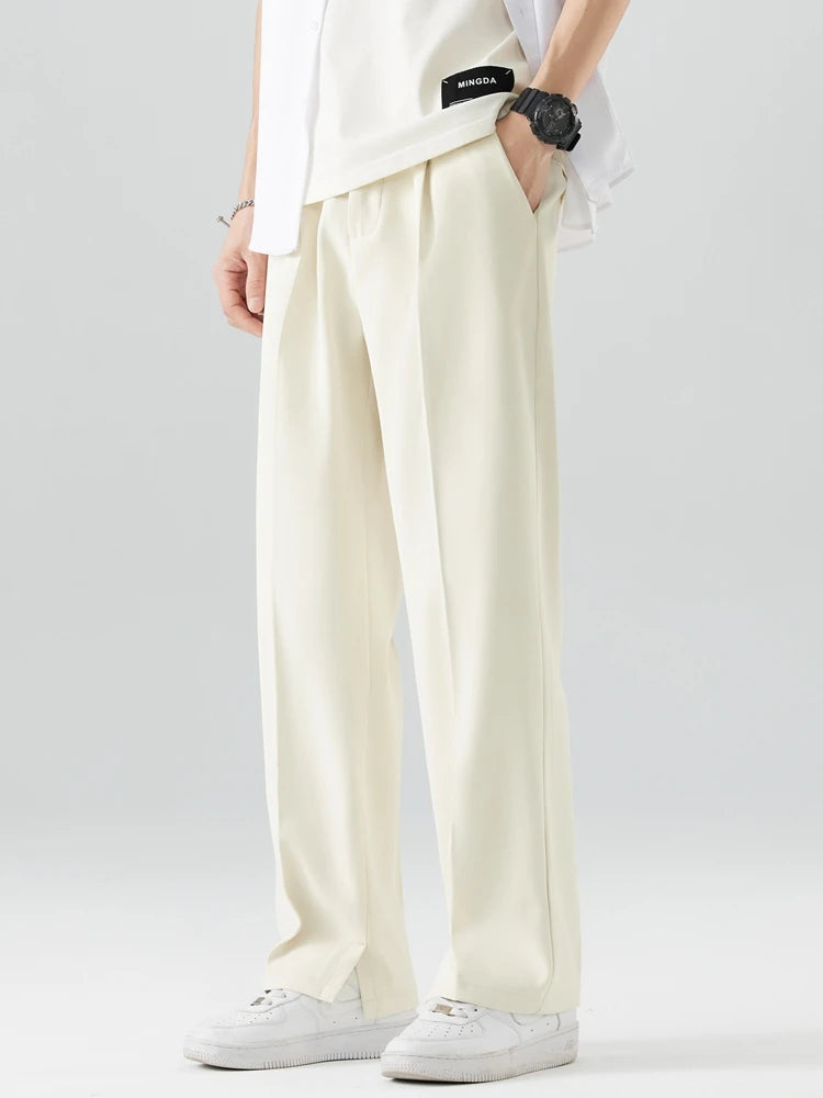 Men's Wide Leg Drape Pants – Korean Loose Fit Summer Trousers