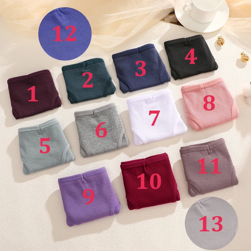 FINETOO 7PCS V-Waist Cotton Bikini Pants Seamless Low Rise T-Back Brazilian Underwear Comfortable Underpants Soft Girls Lingerie