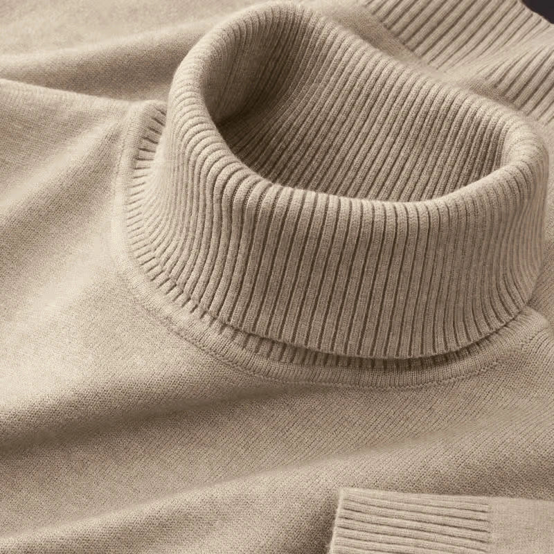 Men's Knit Turtleneck Sweater