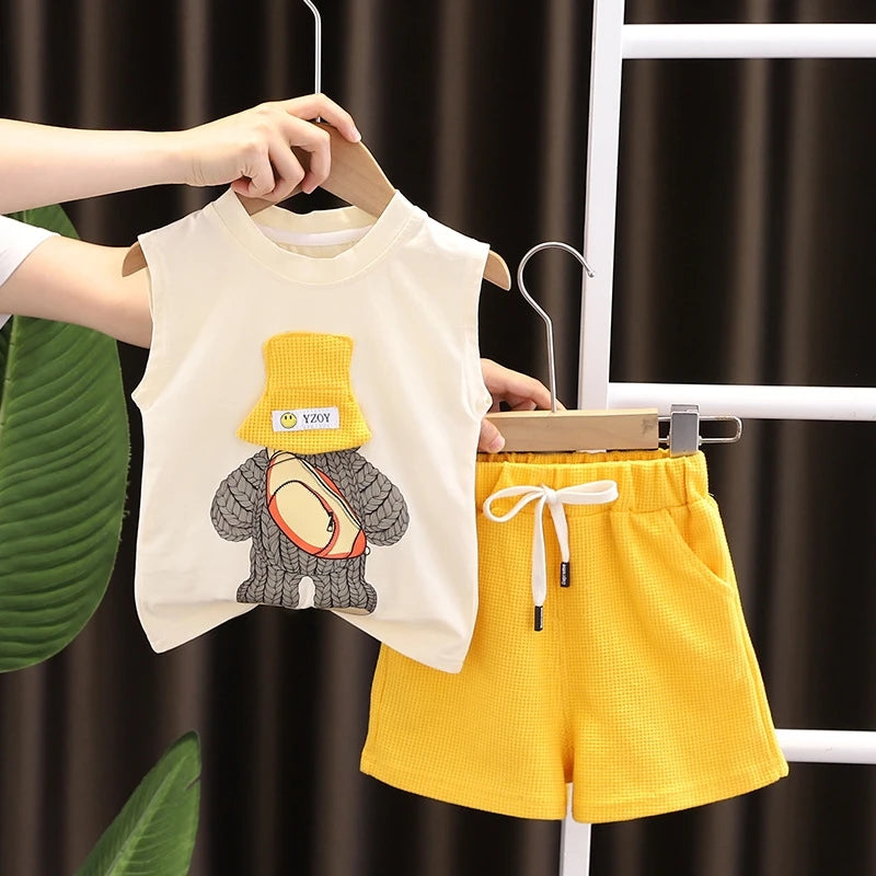 Kids Vest & Shorts Set — Casual Summer 2-Piece Outfit