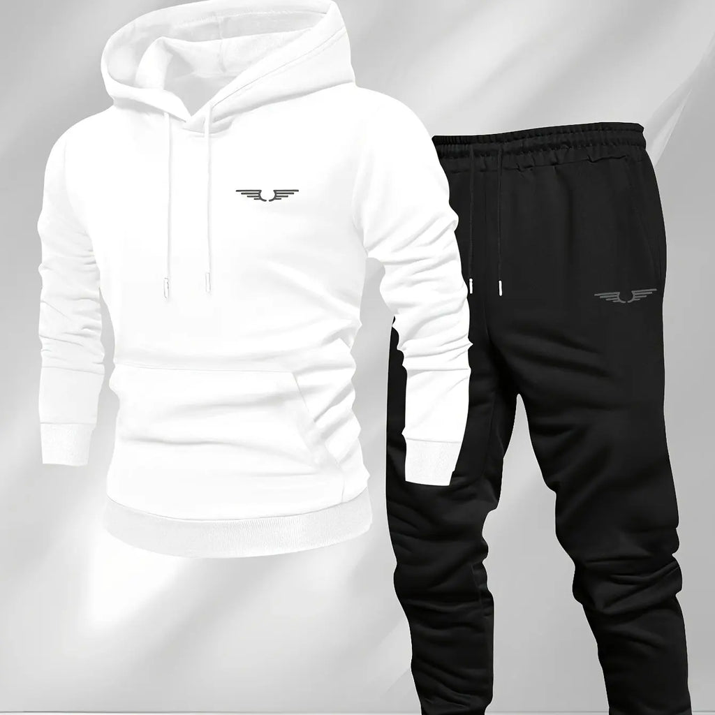 Men's Graphic Print Hoodie Co-ord Set – Fleece Pullover Sweatshirt & Jogger | American Streetwear (S–XXXL)