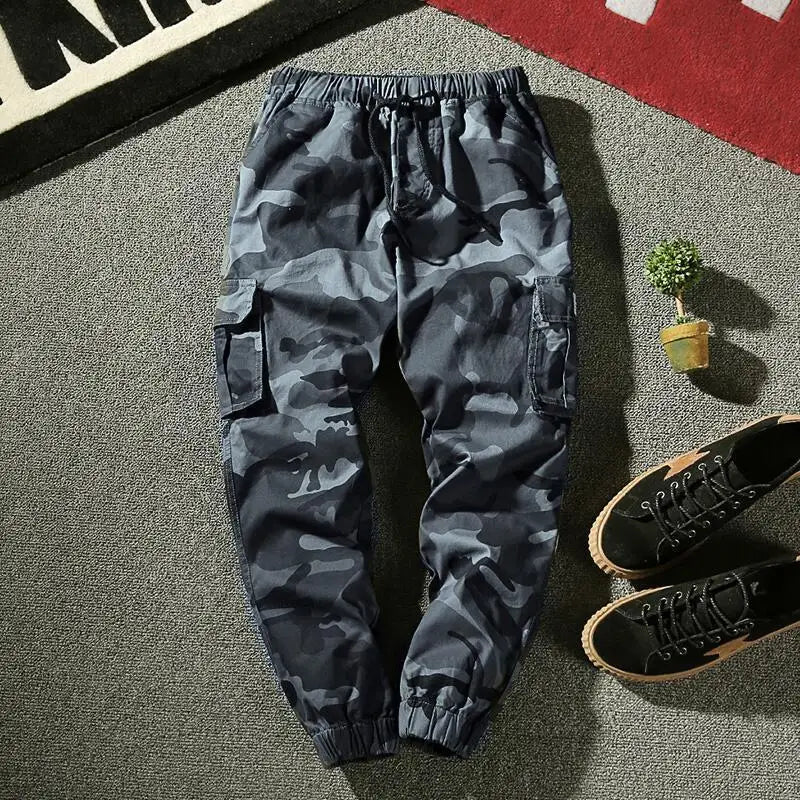 Men's Cargo Harem Pants – Streetwear Joggers with Drawstring