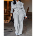 Women's 2-Piece Hoodie & Wide Leg Jogger Set – Slim Fit Casual Loungewear