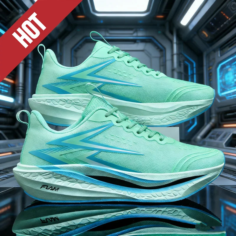 HOT Running Shoes Carbon Board Speciality Marathon Men Sports Breathable Lightweight Women Comfortable Athletic Nonskid Sneakers