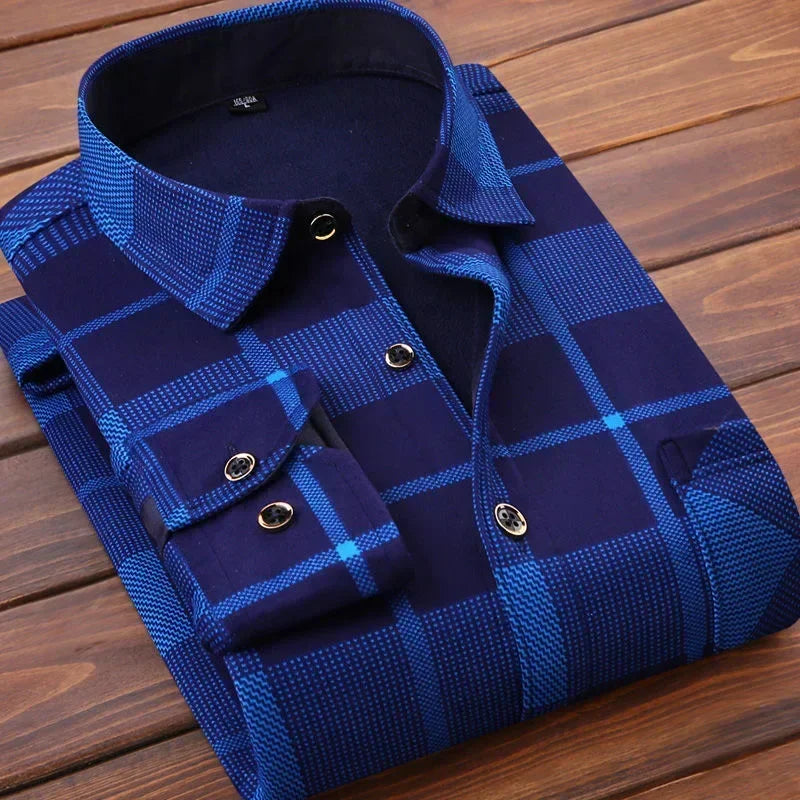 Men's Plaid Long-Sleeve Shirt