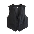 Women's Sleeveless V-Neck Slim Fit Crop Tank Top – Casual Chic Everyday Blouse