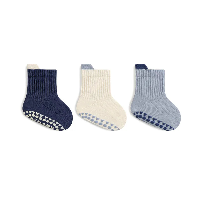 Kids Cotton Socks 3-Pack | Cute Breathable Non-Slip Baby & Toddler Socks