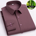 Men's Bamboo Fiber Dress Shirt — Anti-Wrinkle Slim Fit