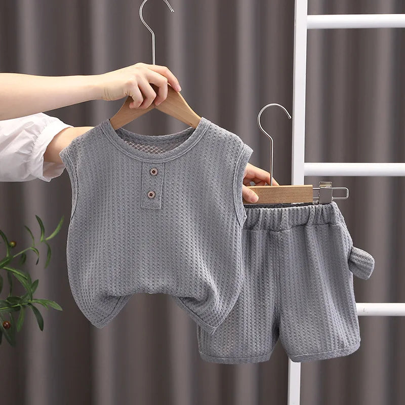 Kids Vest & Shorts Set — Casual Summer 2-Piece Outfit