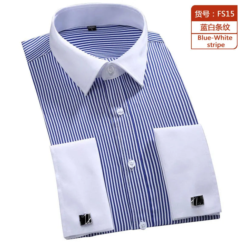 Men's French Cuff Formal Shirt — Wedding & Business Wear