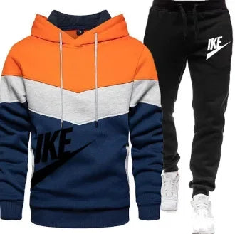 Men's Hoodie & Jogger Set — Casual Two-Piece Tracksuit