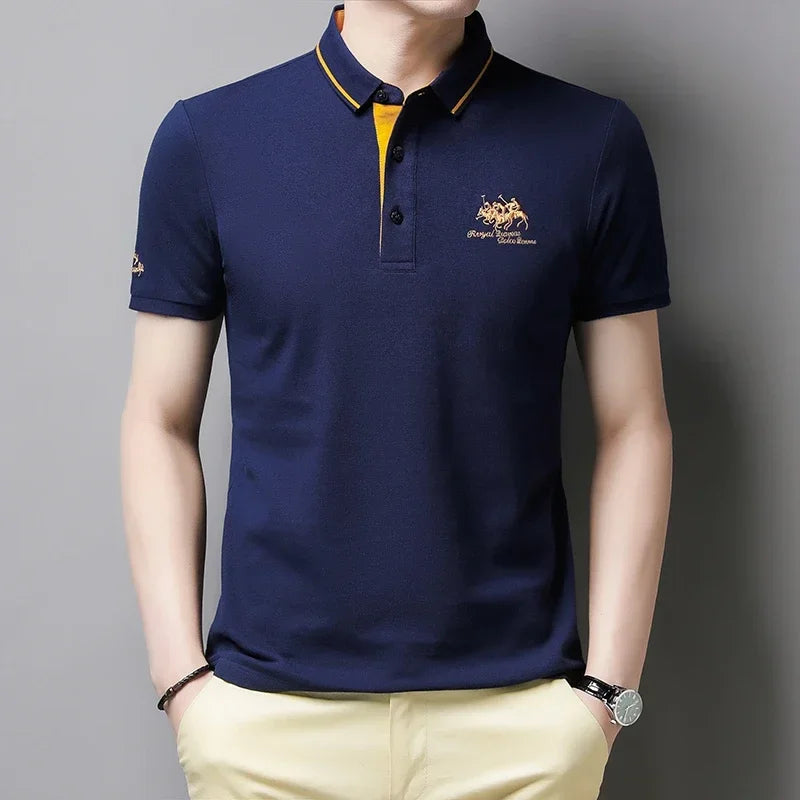 Men's Embroidered Polo Shirt — Anti-Wrinkle Short Sleeve Summer Top | M–4XL