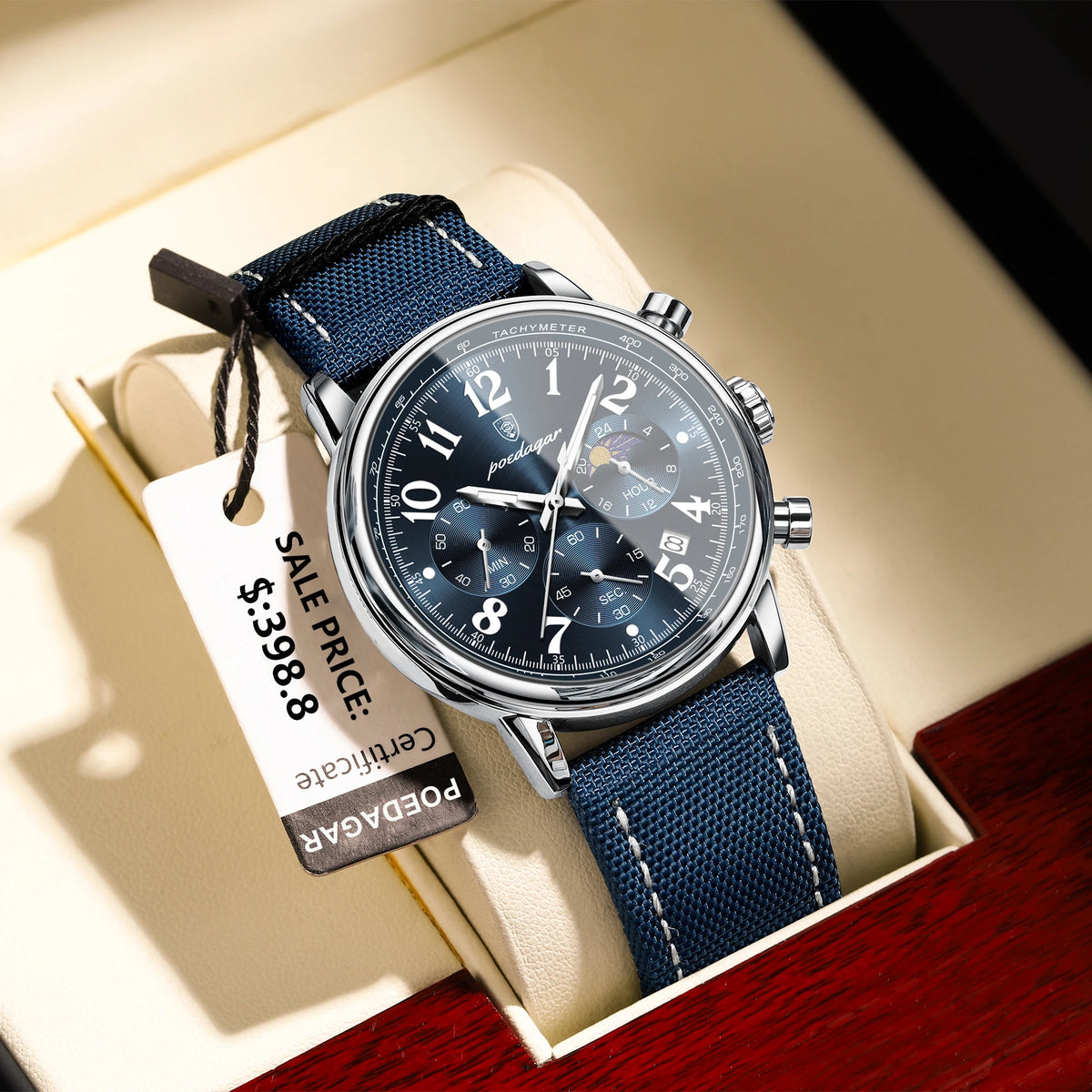 POEDAGAR Men's Quartz Watch