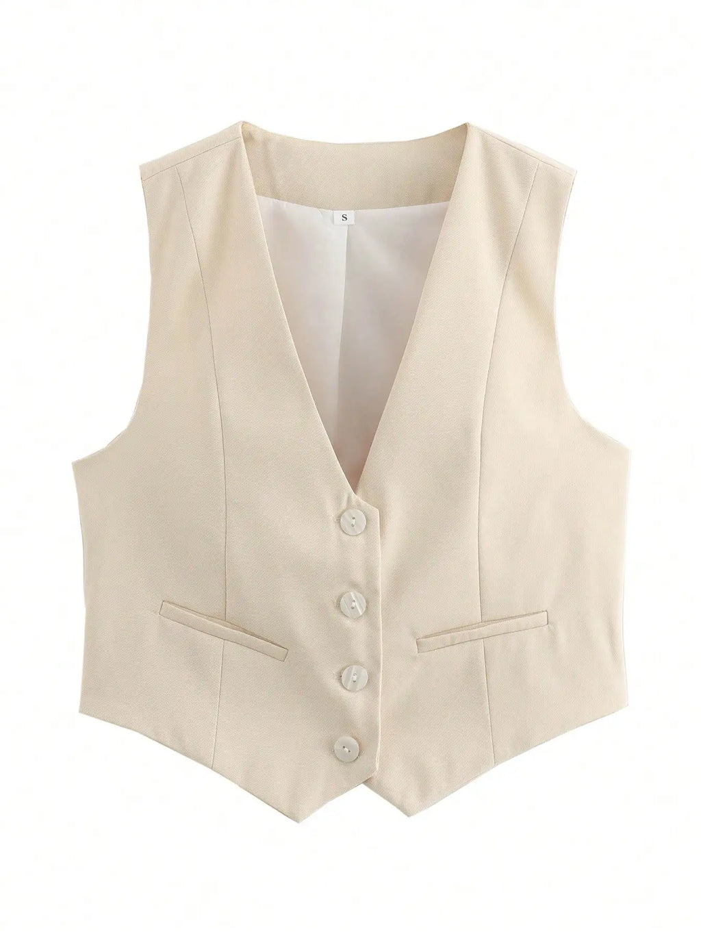 Women's Sleeveless V-Neck Slim Fit Crop Tank Top – Casual Chic Everyday Blouse