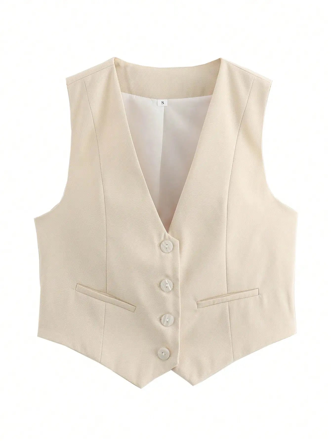 Women's Sleeveless V-Neck Slim Fit Crop Tank Top – Casual Chic Everyday Blouse