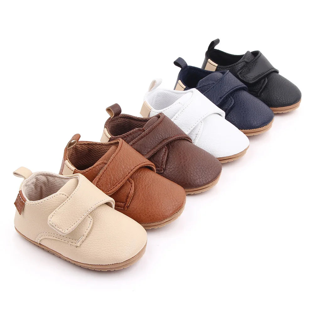 Baby First Walker Shoes – Anti-Slip Leather Moccasins (0–18M)