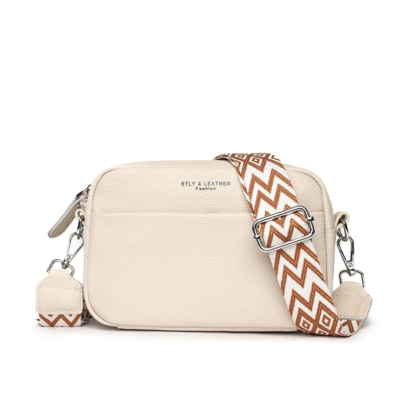 Women's Genuine Leather Crossbody Shoulder Bag — Luxury Cowhide Handbag & Messenger Tote | 9 Colors